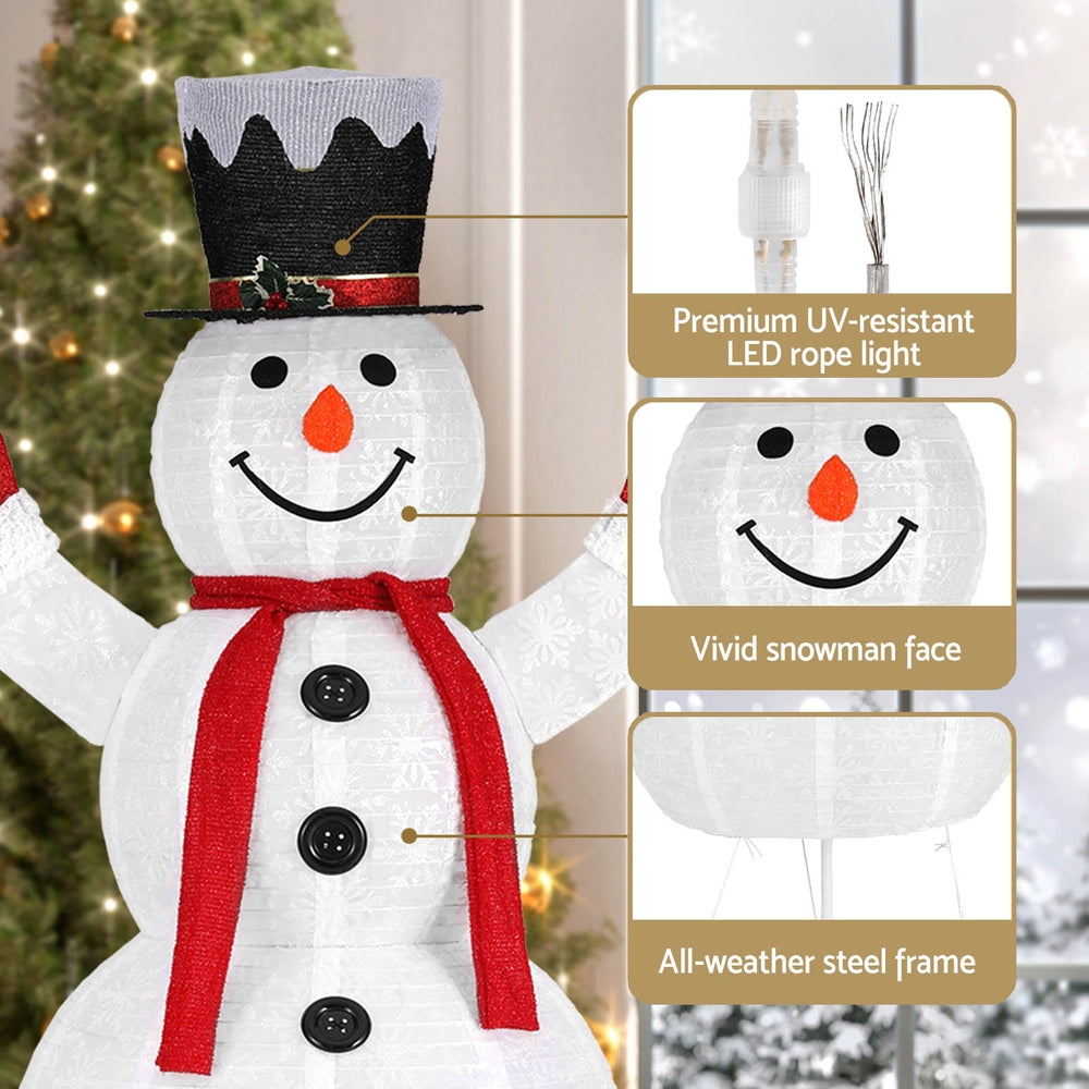 jingle-jollys-christmas-lights-200-led-175cm-fairy-light-snowman-decorations www.mallsonline.com.au