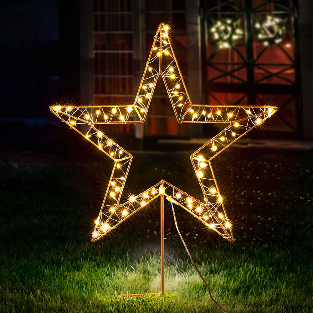 jingle-jollys-christmas-lights-100-led-fairy-light-ground-star-garden-decoration www.mallsonline.com.au