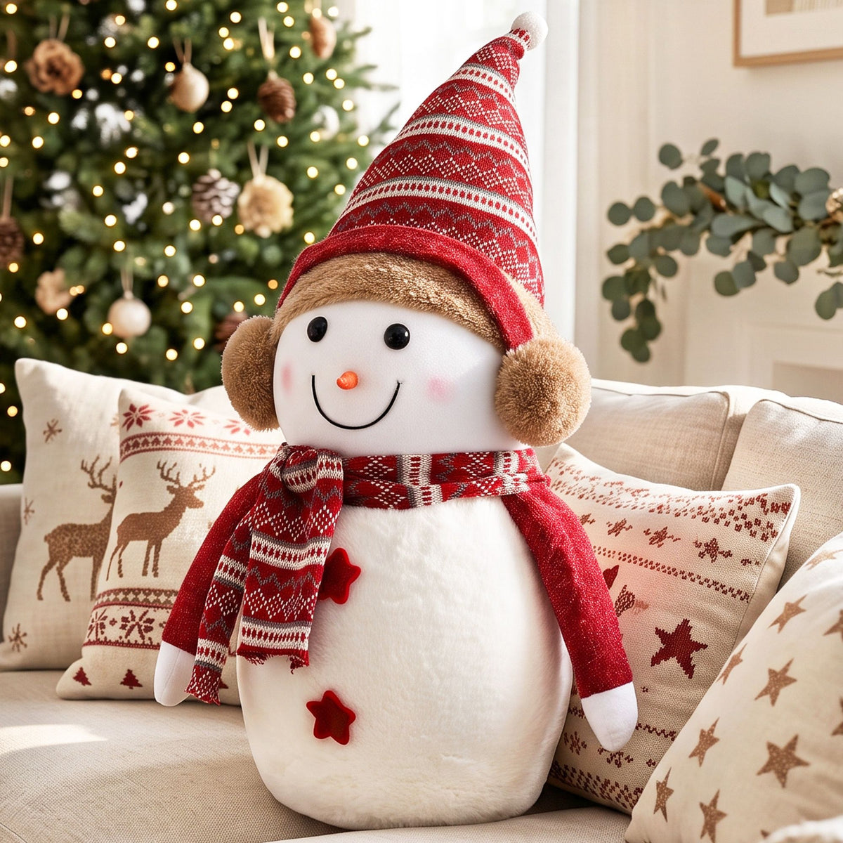 Jingle Jollys 60cm Christmas Snowman Decoration Handicraft Tabletop Ornaments Party Decorations