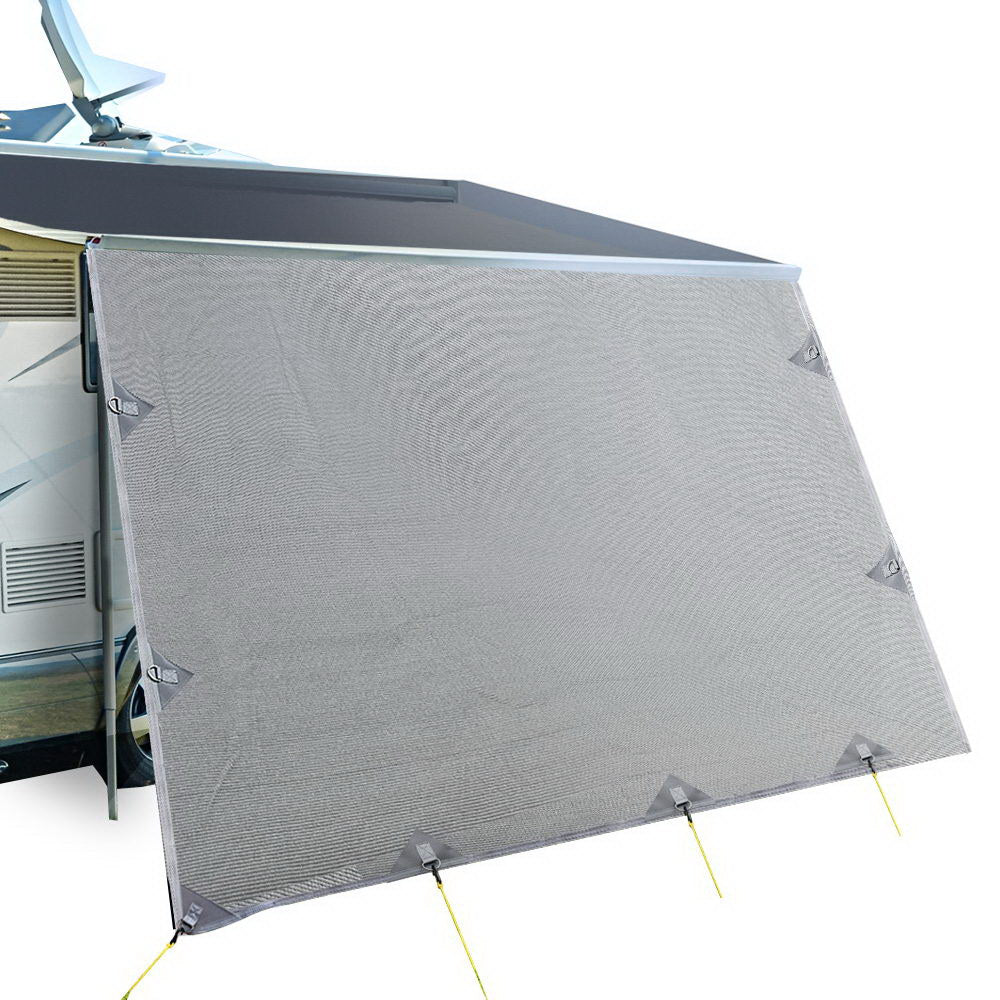 caravan-privacy-screens-roll-out-awning-4-3x1-95m-end-wall-side-sun-shade-screen www.mallsonline.com.au
