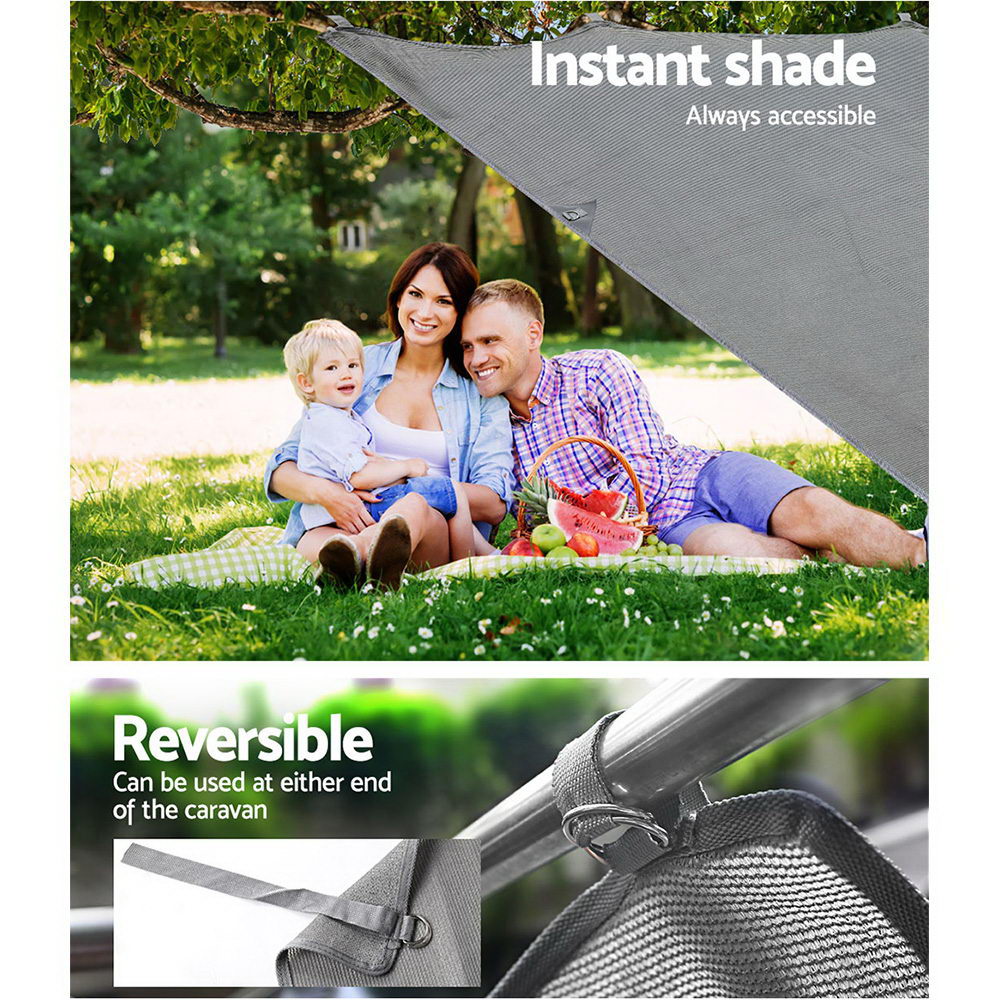grey-caravan-privacy-screen-1-95-x-2-2m-end-wall-side-sun-shade-roll-out-awning www.mallsonline.com.au