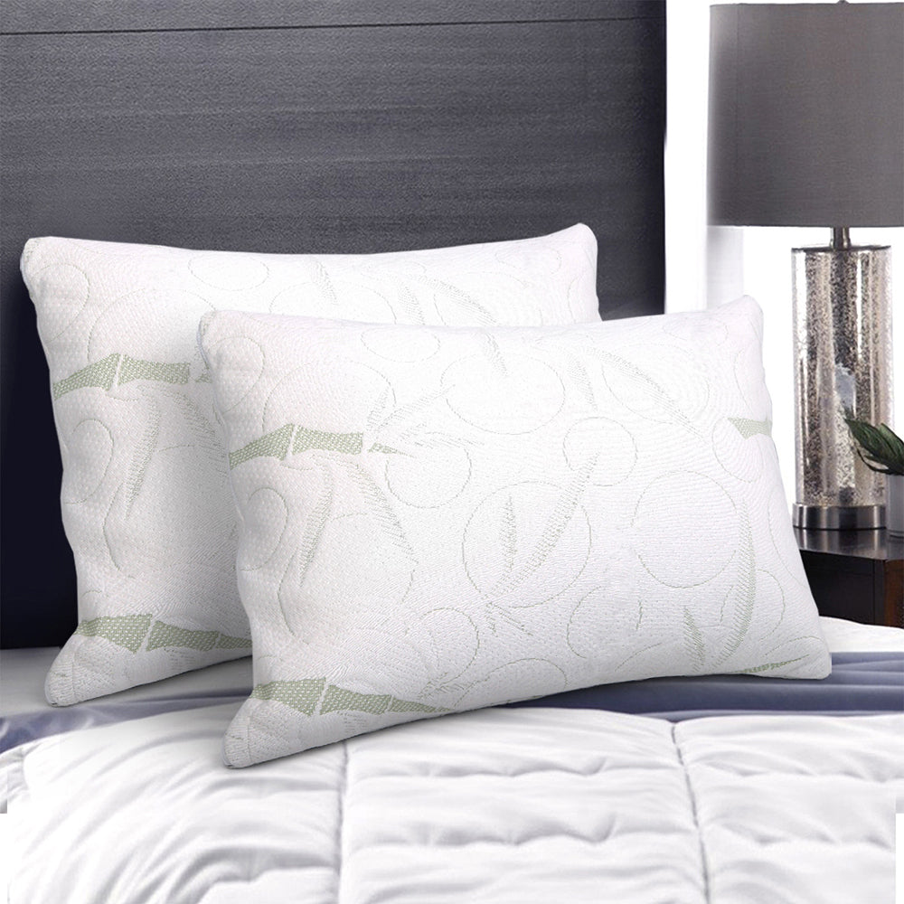 giselle-bedding-set-of-2-bamboo-pillow-with-memory-foam at www.mallsonline.com.au