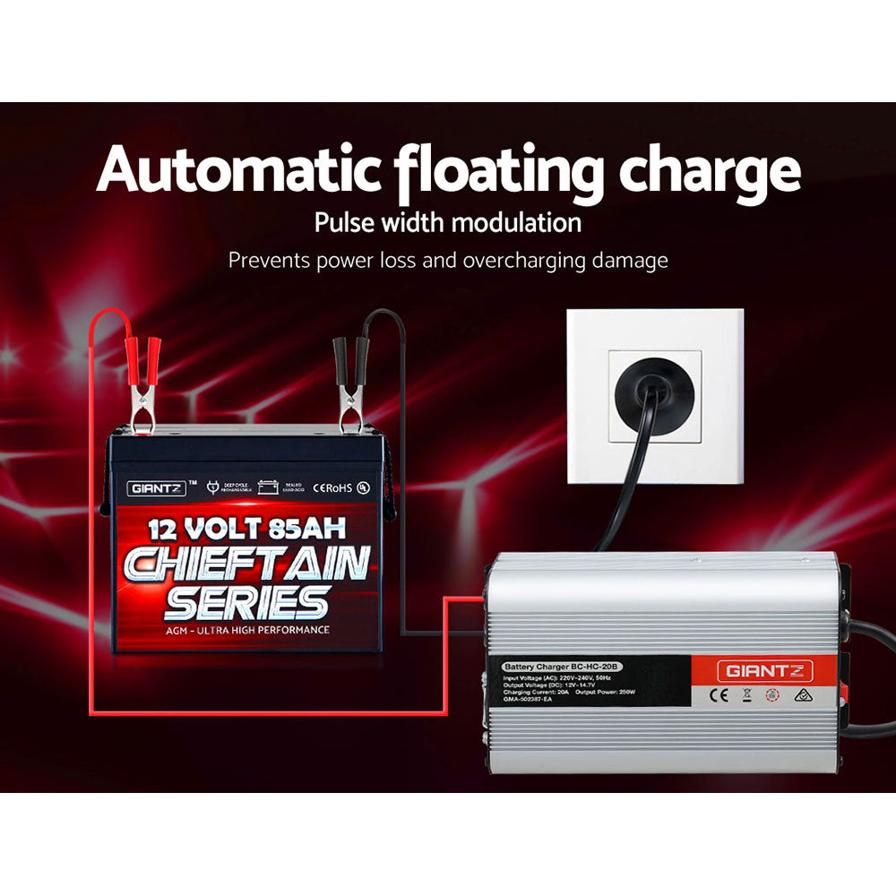 giantz-12v-car-battery-charger-inverter-20-amp-atv-4wd-boat-caravan-motorcycle at www.mallsonline.com.au