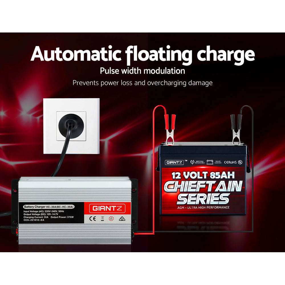 giantz-12v-30a-car-battery-charger-30amp-atv-4wd-boat-caravan at www.mallsonline.com.au