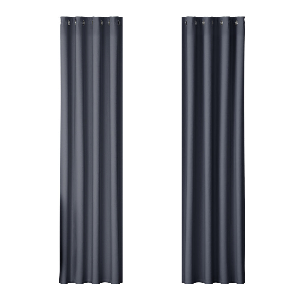 artiss-2x-blockout-curtains-blackout-window-curtain-eyelet-140x230cm-charcoal at www.mallsonline.com.au