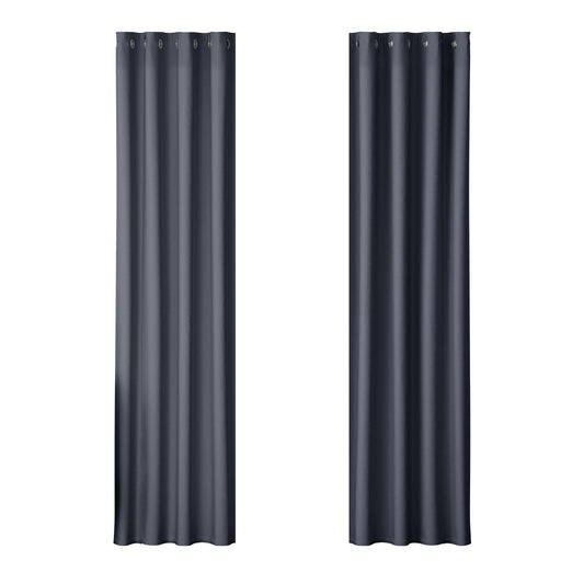 artiss-2x-blockout-curtains-blackout-window-curtain-eyelet-140x230cm-charcoal at www.mallsonline.com.au
