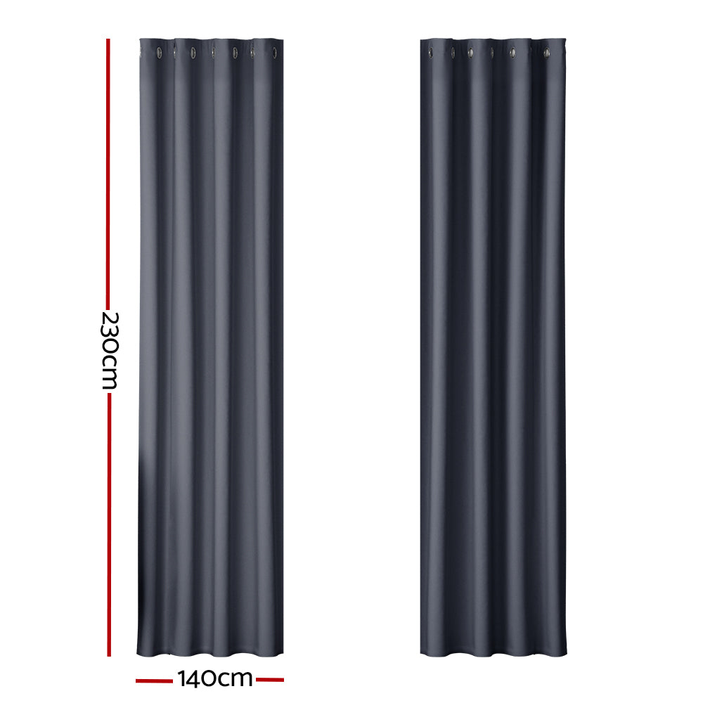 artiss-2x-blockout-curtains-blackout-window-curtain-eyelet-140x230cm-charcoal at www.mallsonline.com.au