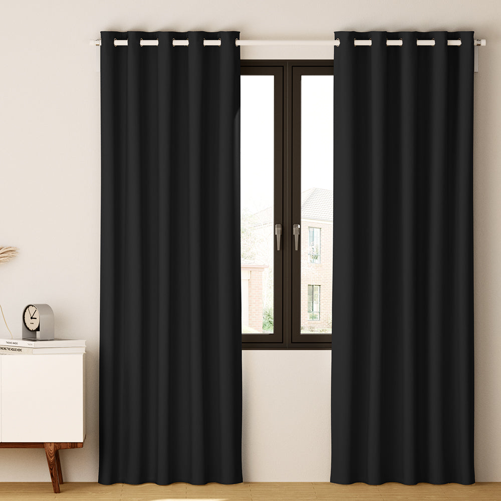 artiss-2x-blockout-curtains-blackout-window-curtain-eyelet-180x213cm-black at www.mallsonline.com.au