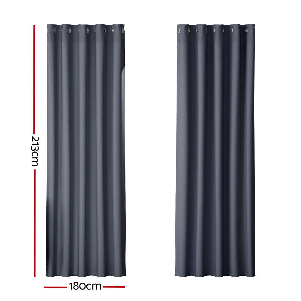 artiss-2x-blockout-curtains-blackout-window-curtain-eyelet-180x213cm-charcoal at www.mallsonline.com.au