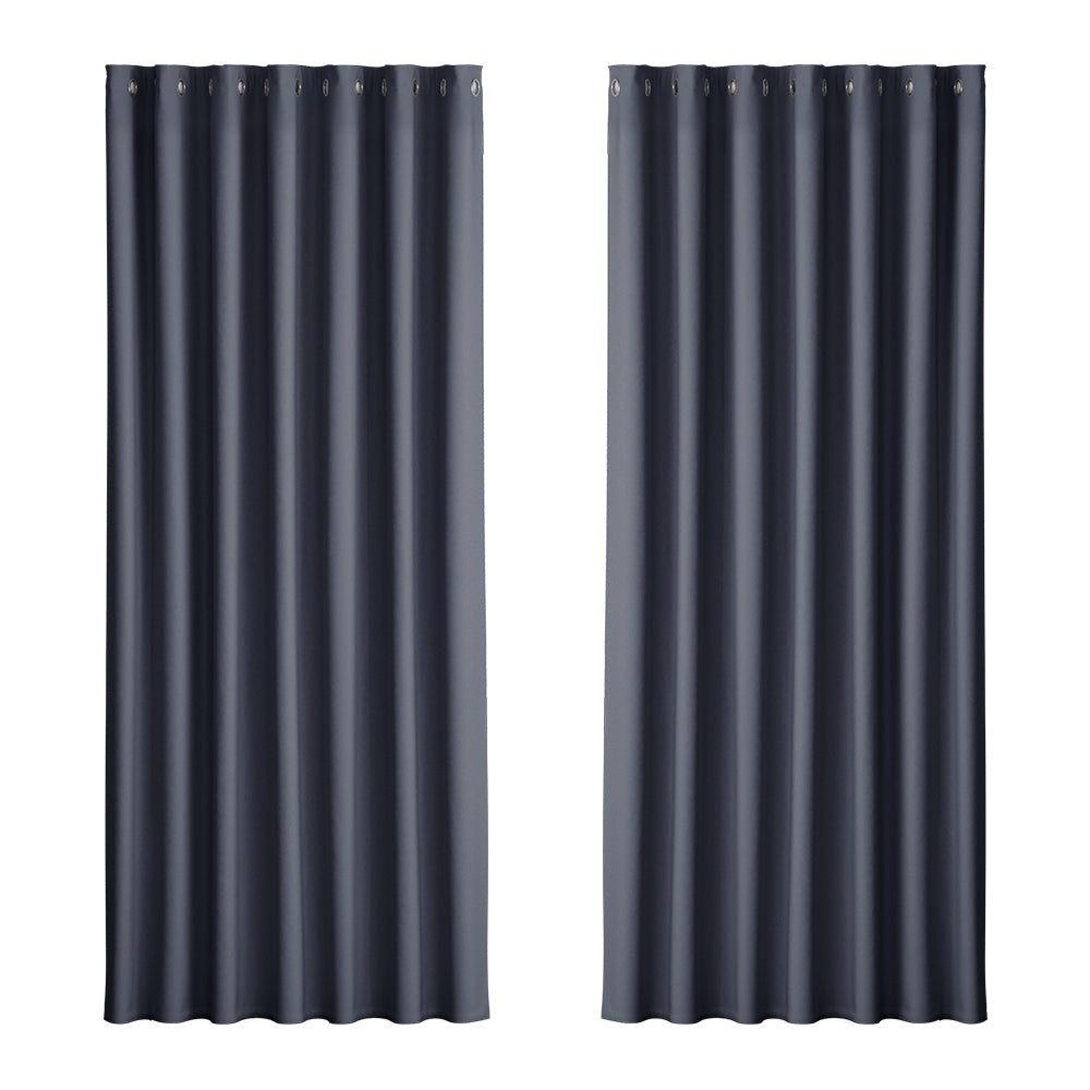 artiss-2x-blockout-curtains-blackout-window-curtain-eyelet-240x230cm-charcoal at www.mallsonline.com.au