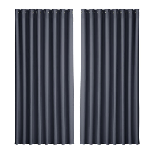 artiss-2x-blockout-curtains-blackout-window-curtain-eyelet-300x230cm-charcoal at www.mallsonline.com.au