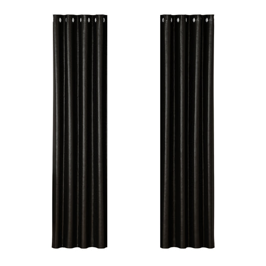 artiss-2x-blockout-curtains-blackout-window-curtain-eyelet-140x230cm-black-1 www.mallsonline.com.au