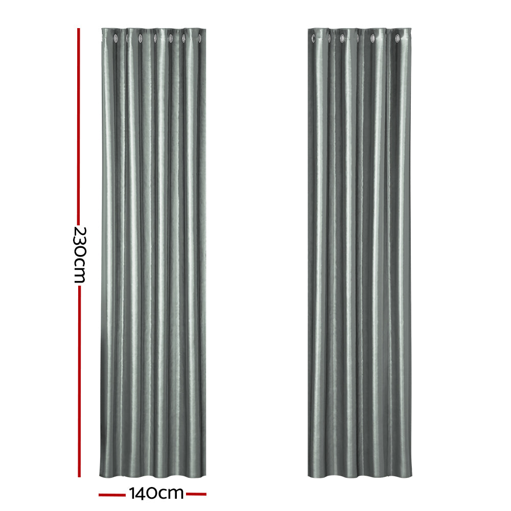 artiss-2x-blockout-curtains-blackout-window-curtain-eyelet-140x230cm-grey-1 www.mallsonline.com.au