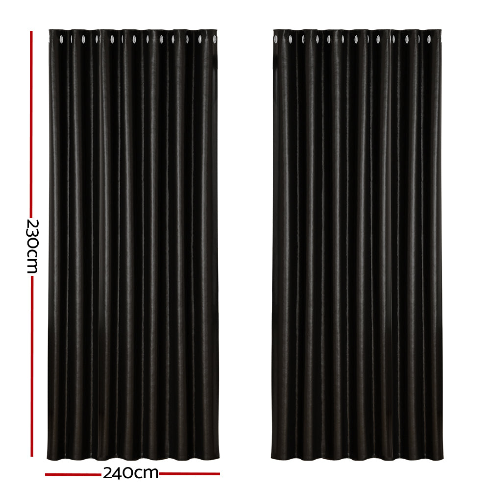 artiss-2x-blockout-curtains-blackout-window-curtain-eyelet-240x230cm-black-1 www.mallsonline.com.au