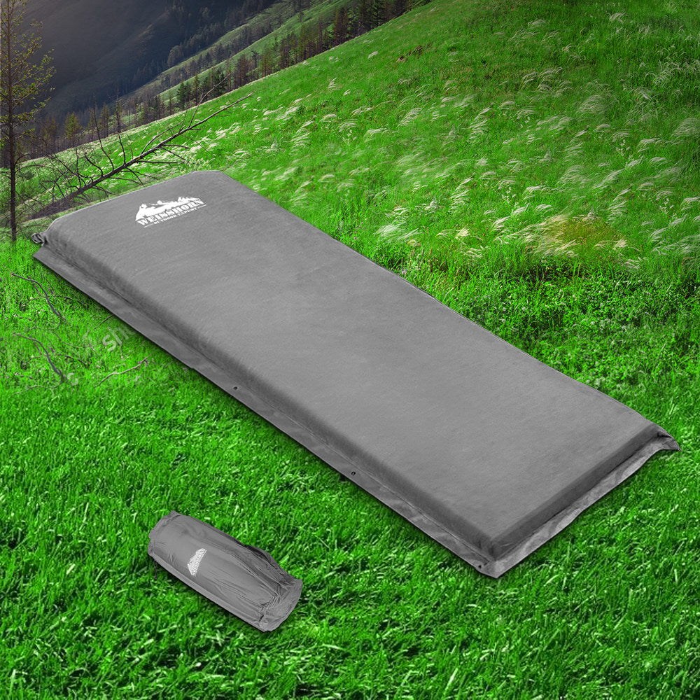 weisshorn-single-size-self-inflating-matress-grey at www.mallsonline.com.au
