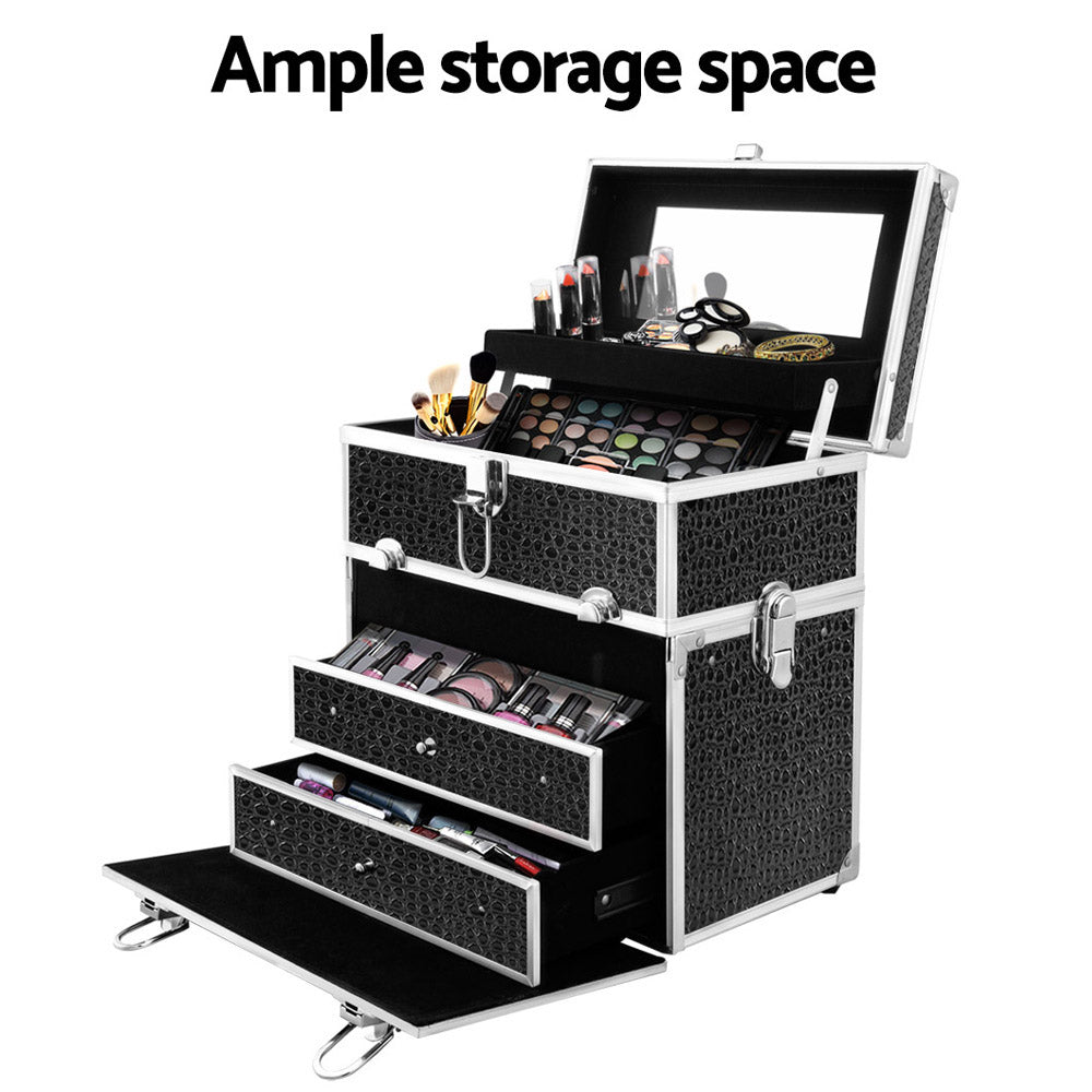 embellir-portable-cosmetic-beauty-makeup-carry-case-with-mirror-crocodile-black at www.mallsonline.com.au