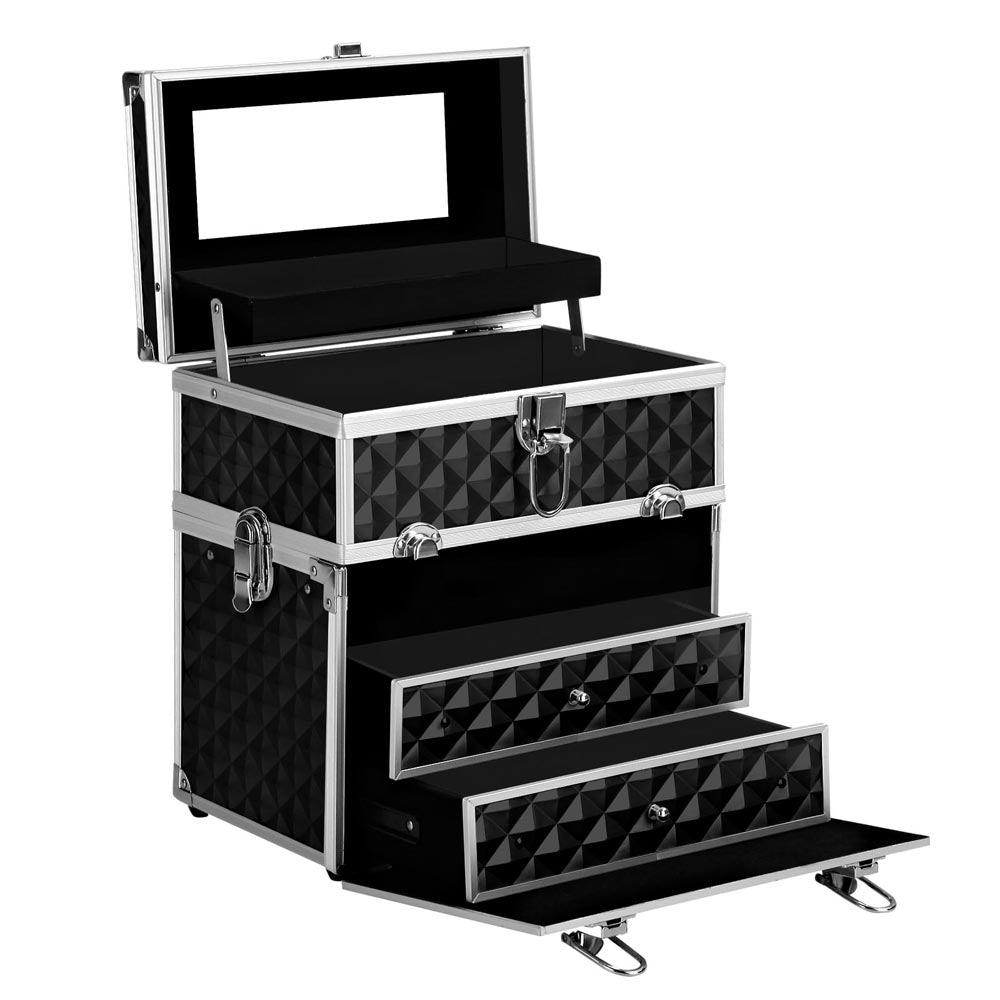 embellir-portable-cosmetic-beauty-makeup-carry-case-with-mirror-diamond-black at www.mallsonline.com.au