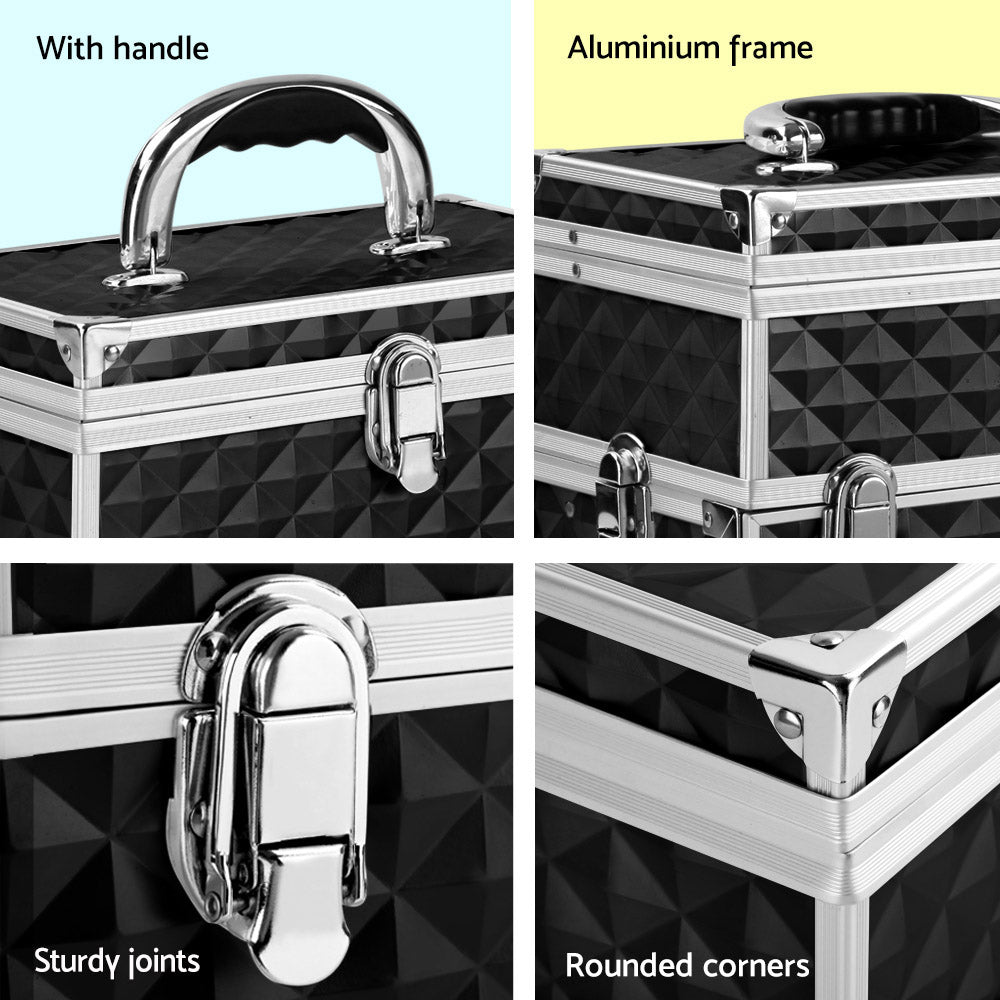 embellir-portable-cosmetic-beauty-makeup-carry-case-with-mirror-diamond-black at www.mallsonline.com.au