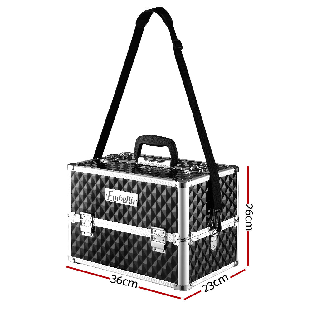 embellir-portable-cosmetic-beauty-makeup-case-diamond-black at www.mallsonline.com.au