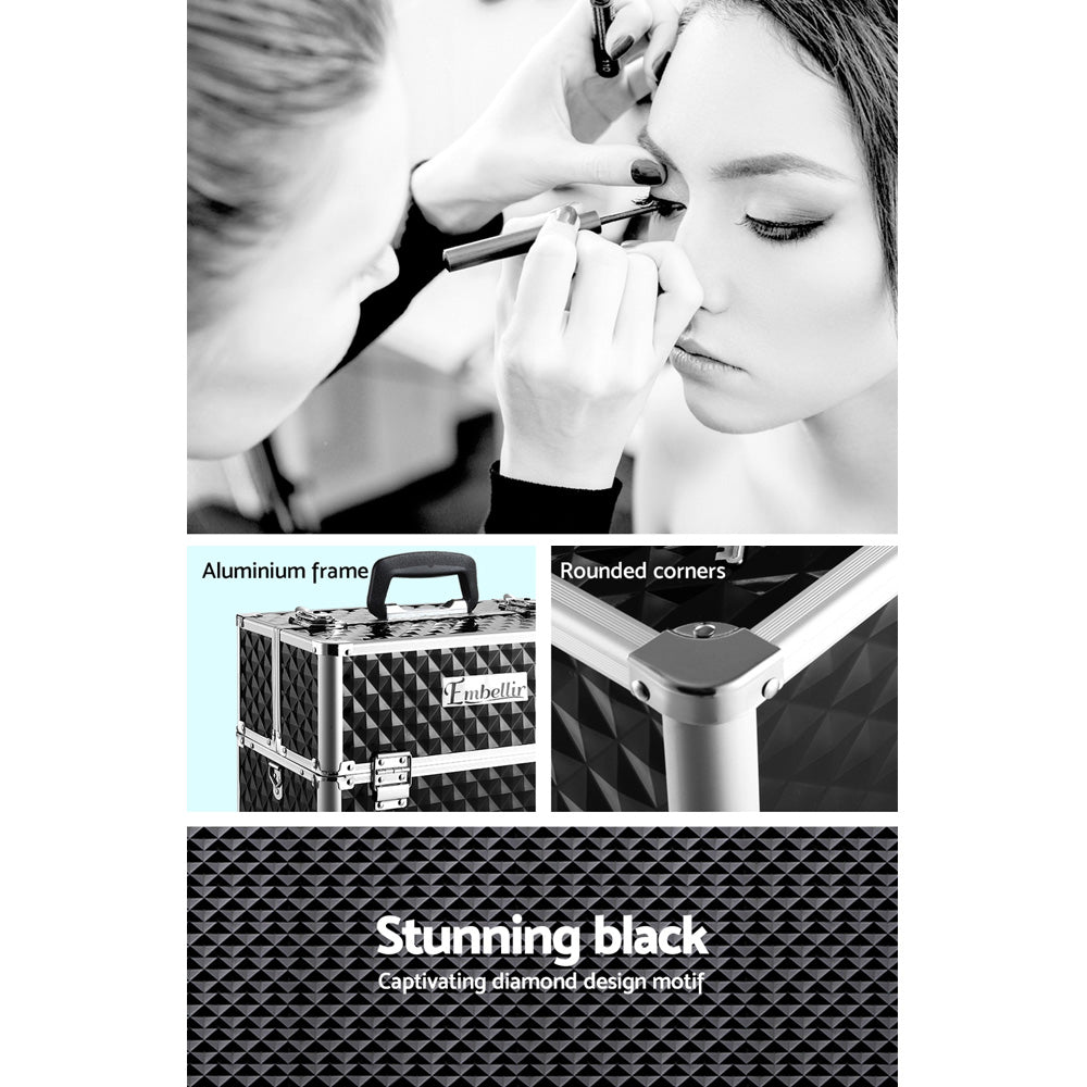 embellir-portable-cosmetic-beauty-makeup-case-diamond-black at www.mallsonline.com.au