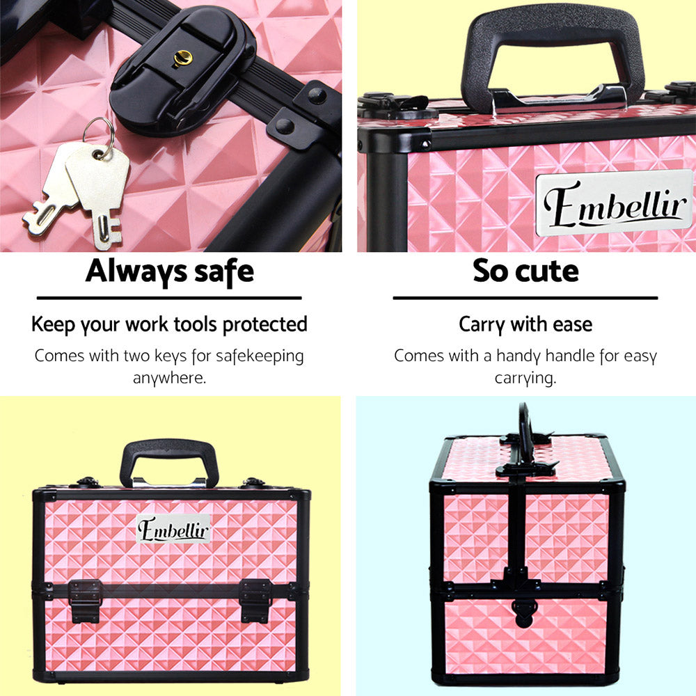 embellir-portable-cosmetic-beauty-makeup-case-diamond-pink at www.mallsonline.com.au
