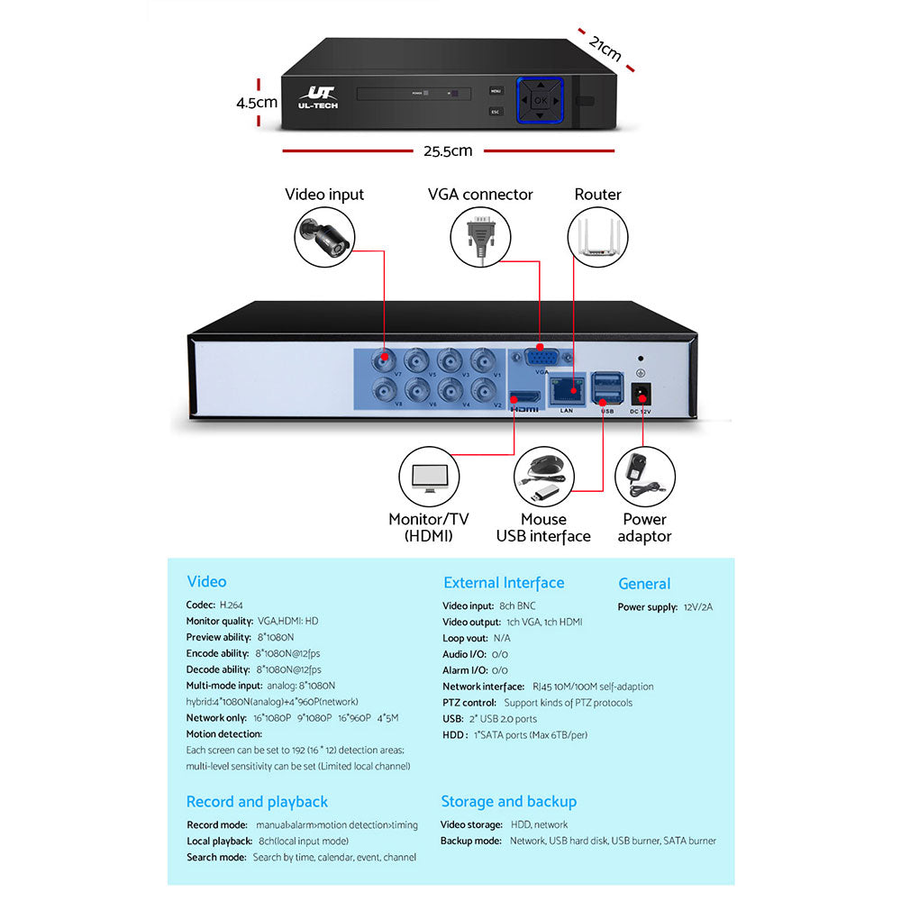 ul-tech-1080p-8-channel-hdmi-cctv-security-camera-1 www.mallsonline.com.au