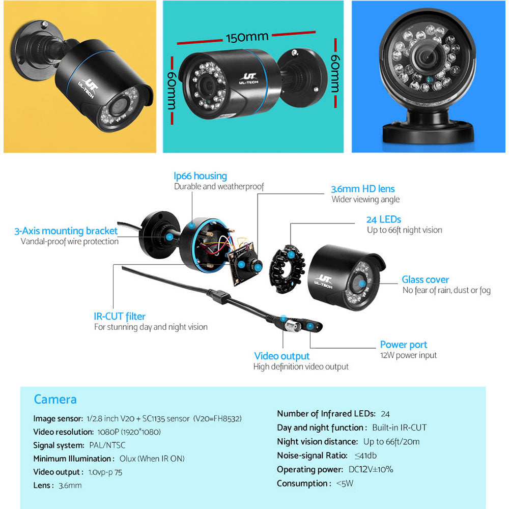 ul-tech-1080p-8-channel-hdmi-cctv-security-camera-1 www.mallsonline.com.au