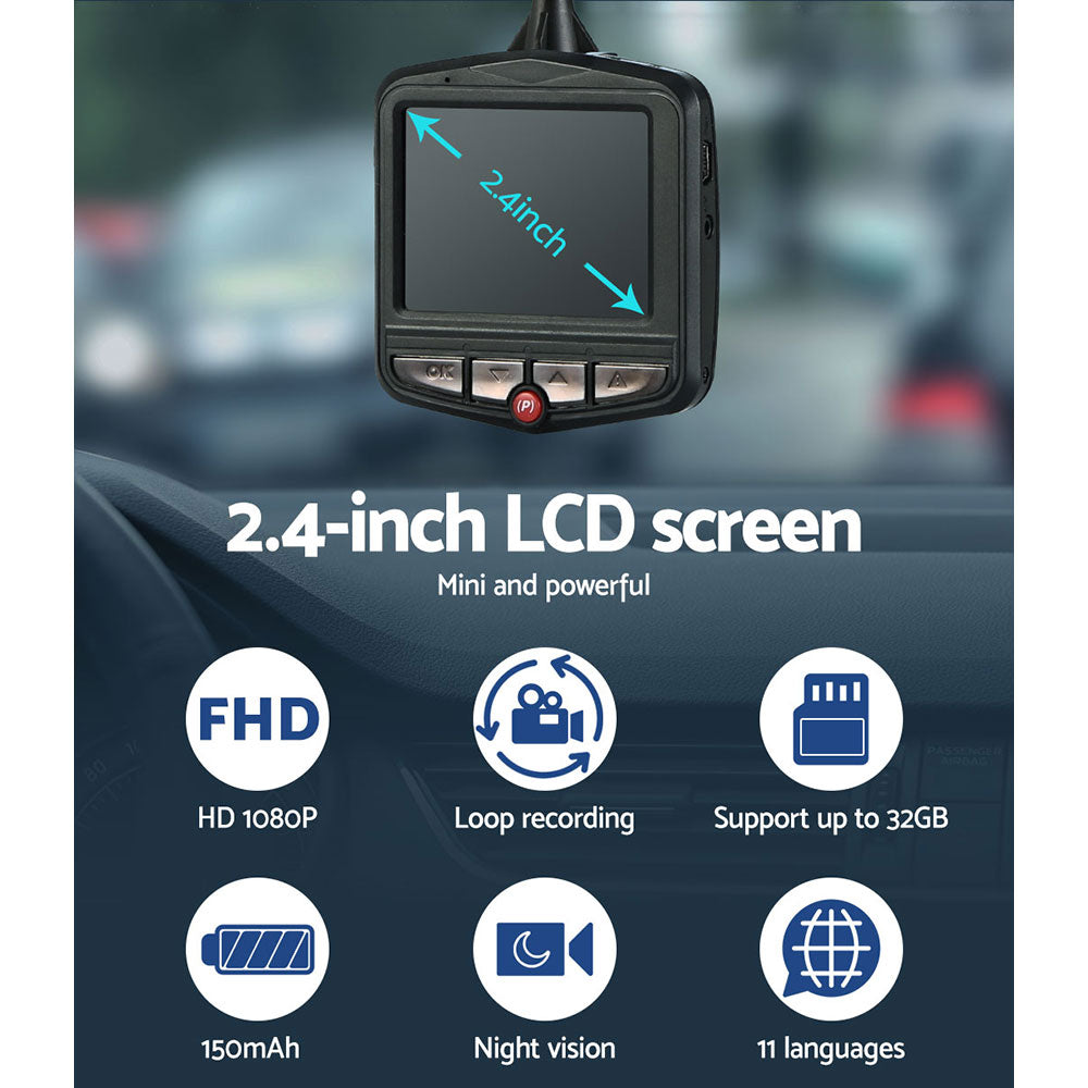 ul-tech-mini-car-dash-camera-1080p-2-4-lcd-video-dvr-recorder-camera-front-cam at www.mallsonline.com.au