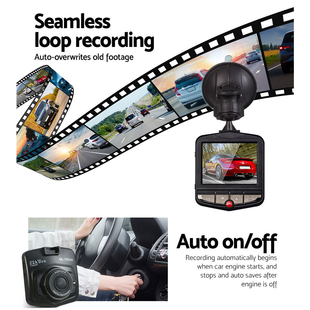 ul-tech-mini-car-dash-camera-1080p-2-4-lcd-video-dvr-recorder-camera-front-cam at www.mallsonline.com.au