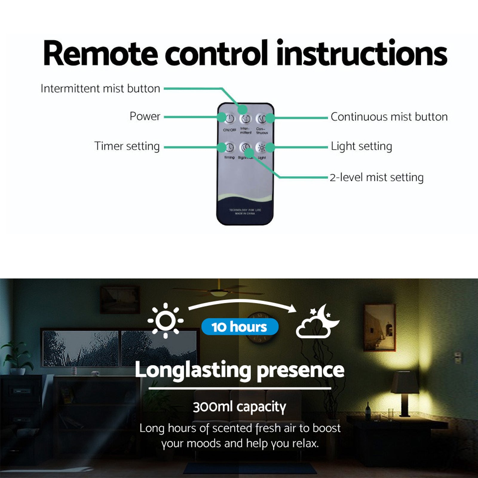 devanti-300ml-4-in-1-aroma-diffuser-light-wood at www.mallsonline.com.au