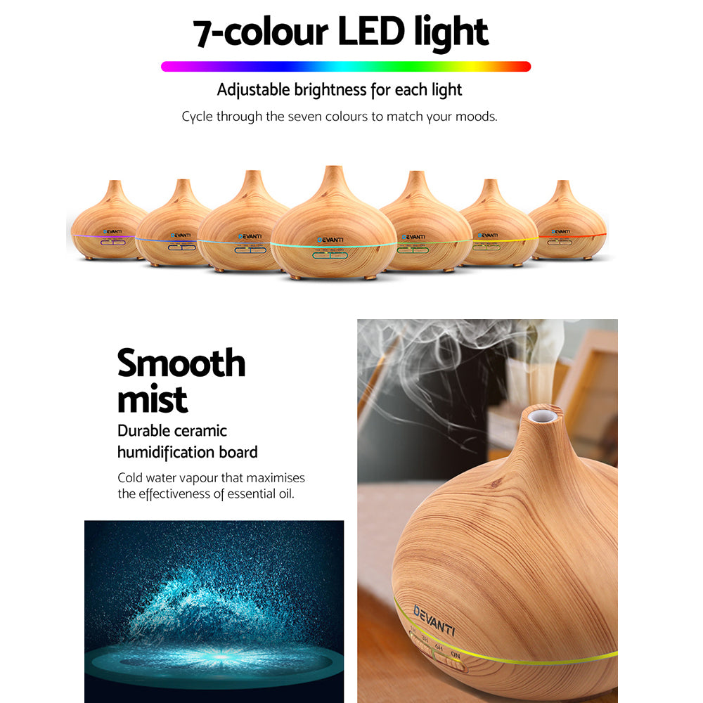 devanti-300ml-4-in-1-aroma-diffuser-light-wood at www.mallsonline.com.au