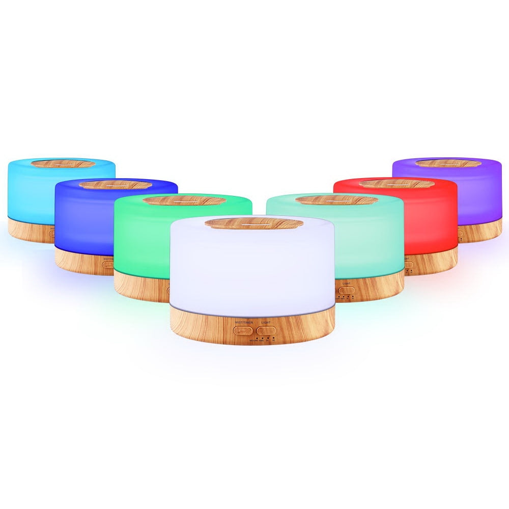 devanti-aroma-diffuser-aromatherapy-led-night-light-air-humidifier-purifier-round-light-wood-grain-500ml-remote-control at www.mallsonline.com.au