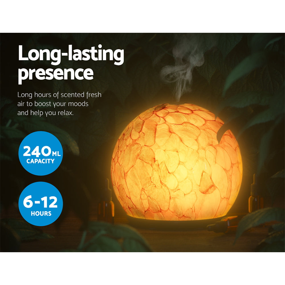 devanti-240ml-aroma-diffuser-led-light-glass-essential-oil www.mallsonline.com.au