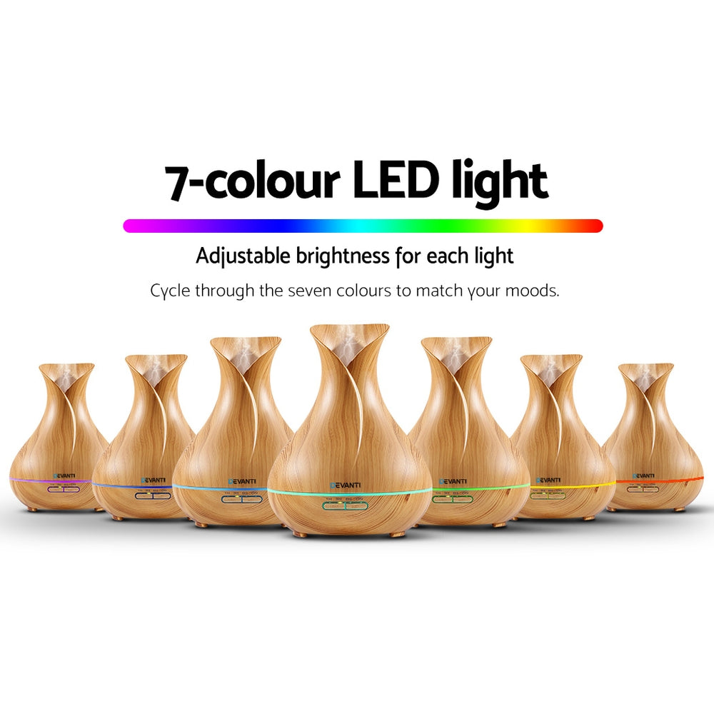 devanti-400ml-4-in-1-aroma-diffuser-remote-control-light-wood at www.mallsonline.com.au