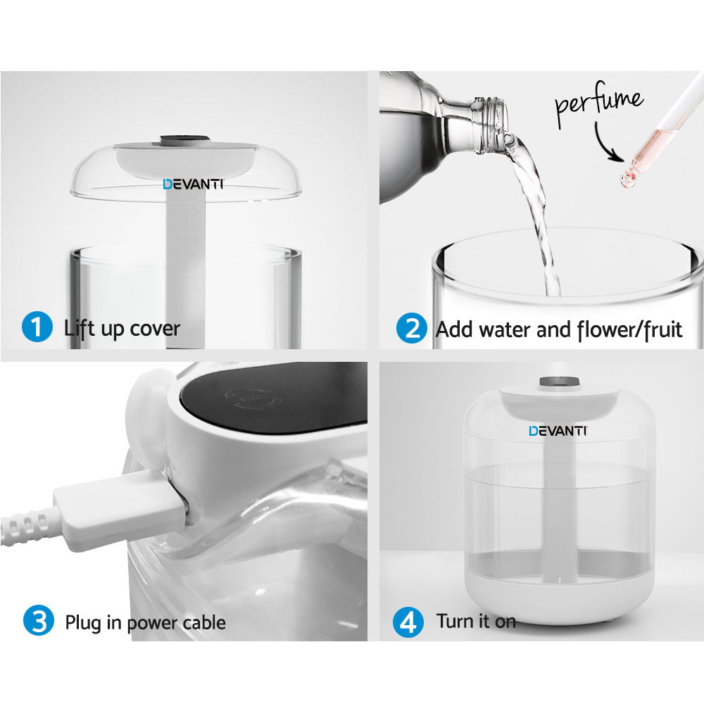 devanti-1l-air-humidifier-ultrasonic-purifier-aroma-diffuser at www.mallsonline.com.au