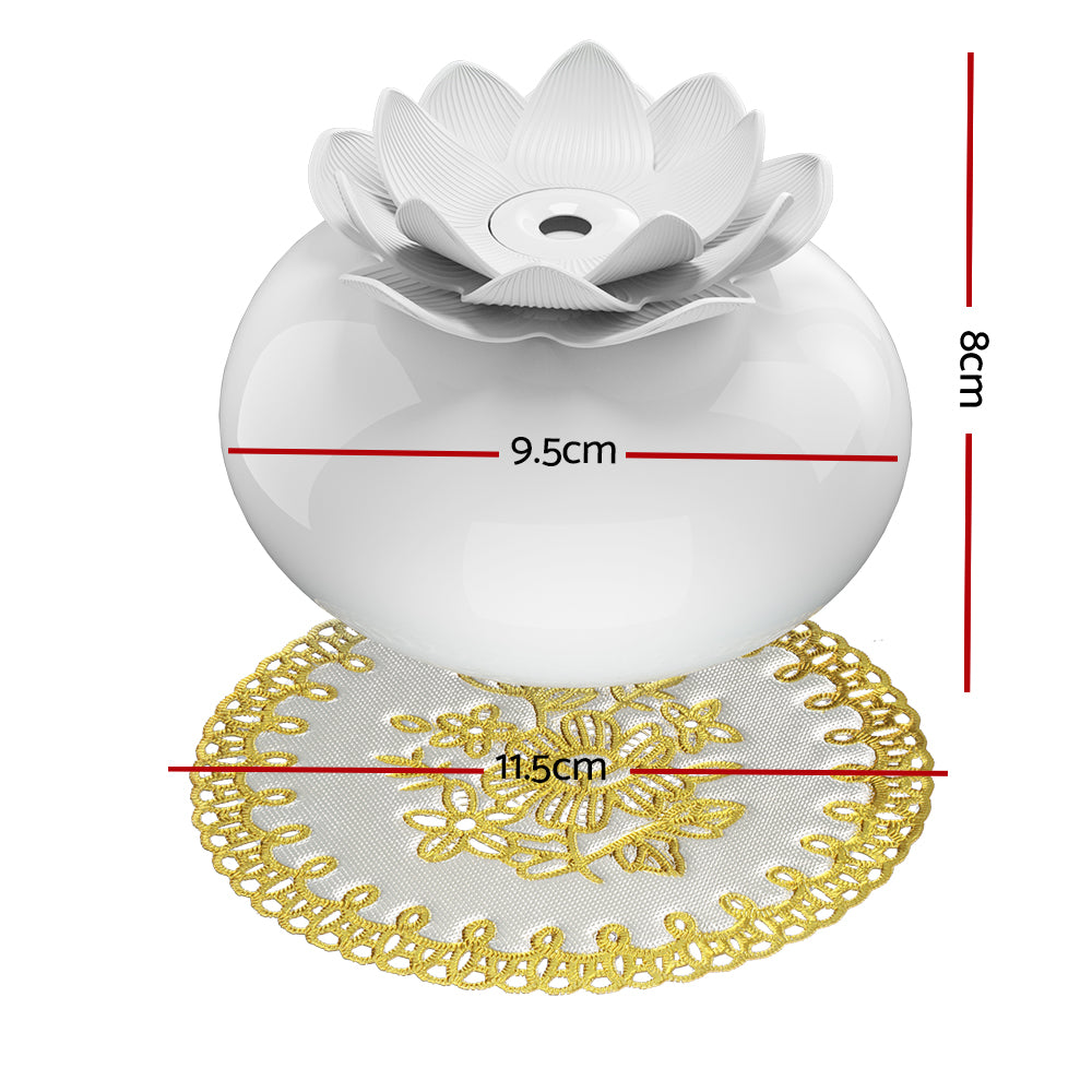 devanti-aromatherapy-diffuser-aroma-ceramic-essential-oils-air-humidifier-lotus at www.mallsonline.com.au