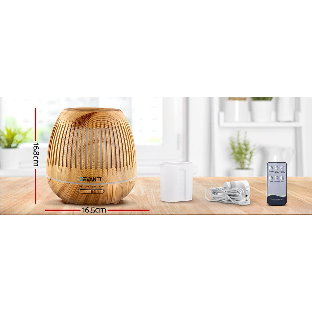 devanti-aromatherapy-diffuser-aroma-essential-oils-air-humidifier-led-light-400ml at www.mallsonline.com.au