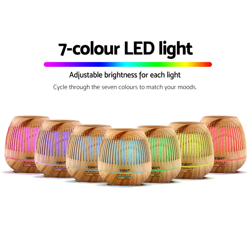 devanti-aromatherapy-diffuser-aroma-essential-oils-air-humidifier-led-light-400ml at www.mallsonline.com.au