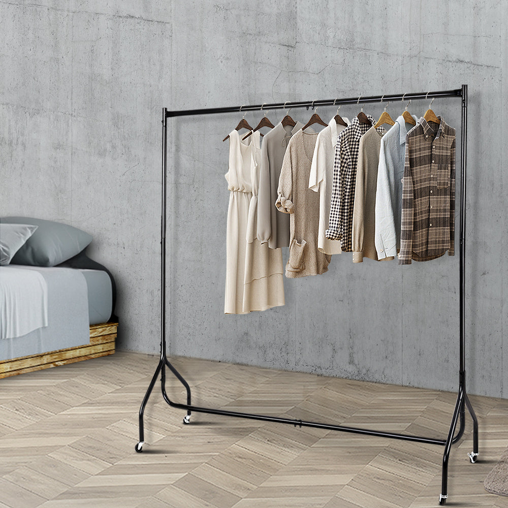 artiss-6ft-clothes-racks-metal-garment-display-rolling-rail-hanger-airer-stand-portable at www.mallsonline.com.au