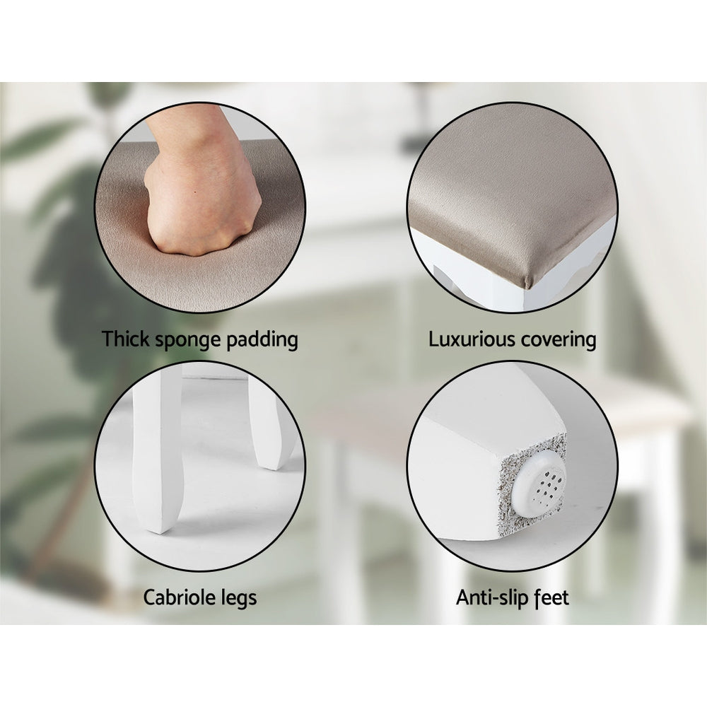 artiss-dressing-table-stool-makeup-chair-bedroom-vanity-velvet-fabric-grey at www.mallsonline.com.au