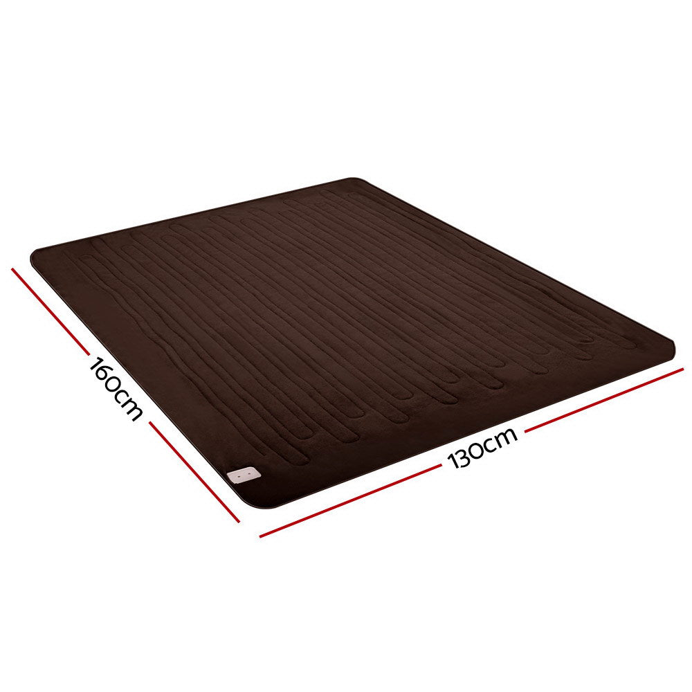 giselle-bedding-electric-throw-blanket-chocolate at www.mallsonline.com.au