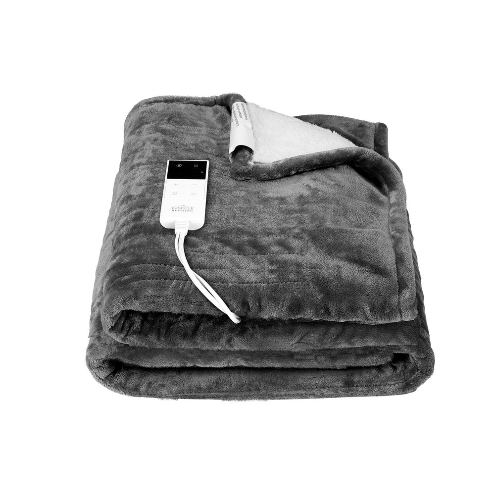 giselle-electric-throw-rug-heated-blanket-washable-snuggle-flannel-winter-grey at www.mallsonline.com.au
