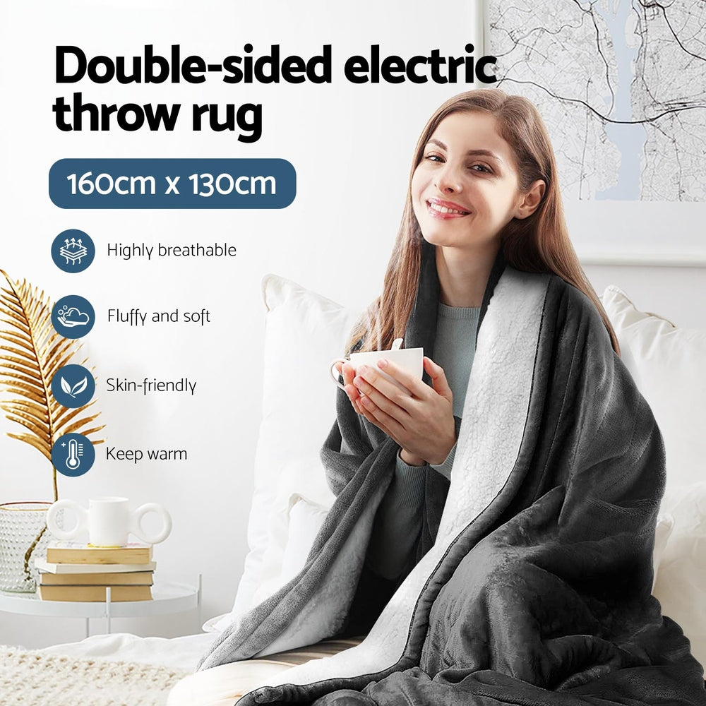 giselle-electric-throw-rug-heated-blanket-washable-snuggle-flannel-winter-grey at www.mallsonline.com.au
