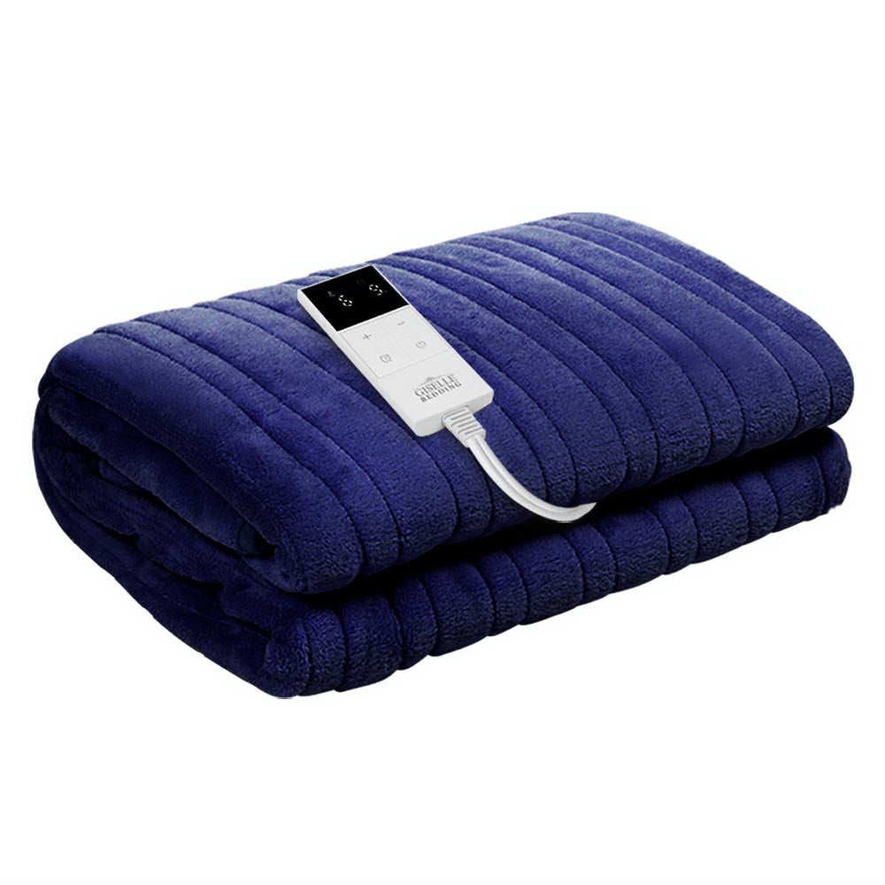 giselle-bedding-electric-throw-blanket-navy at www.mallsonline.com.au