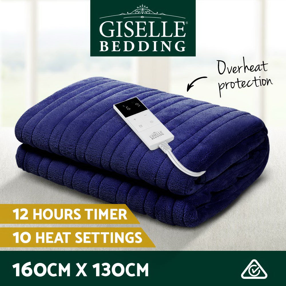 giselle-bedding-electric-throw-blanket-navy at www.mallsonline.com.au
