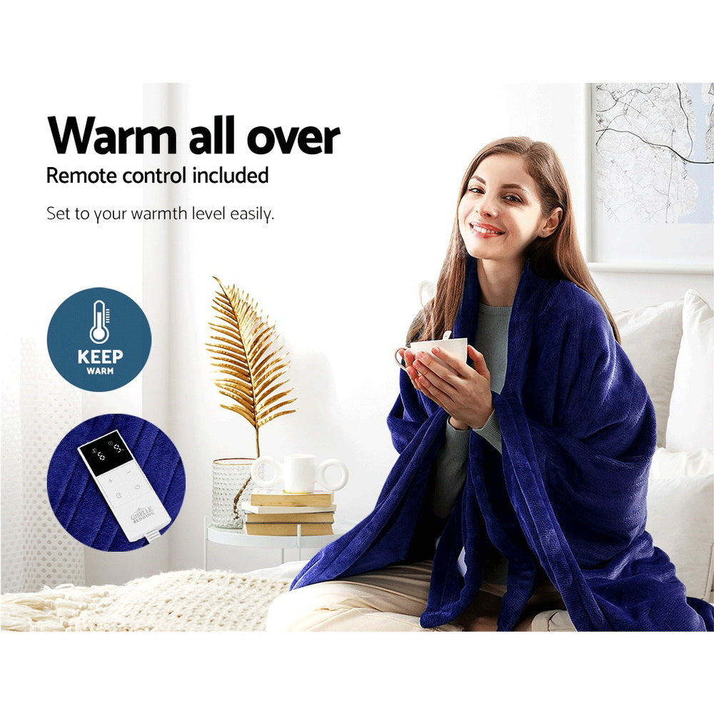 giselle-bedding-electric-throw-blanket-navy at www.mallsonline.com.au