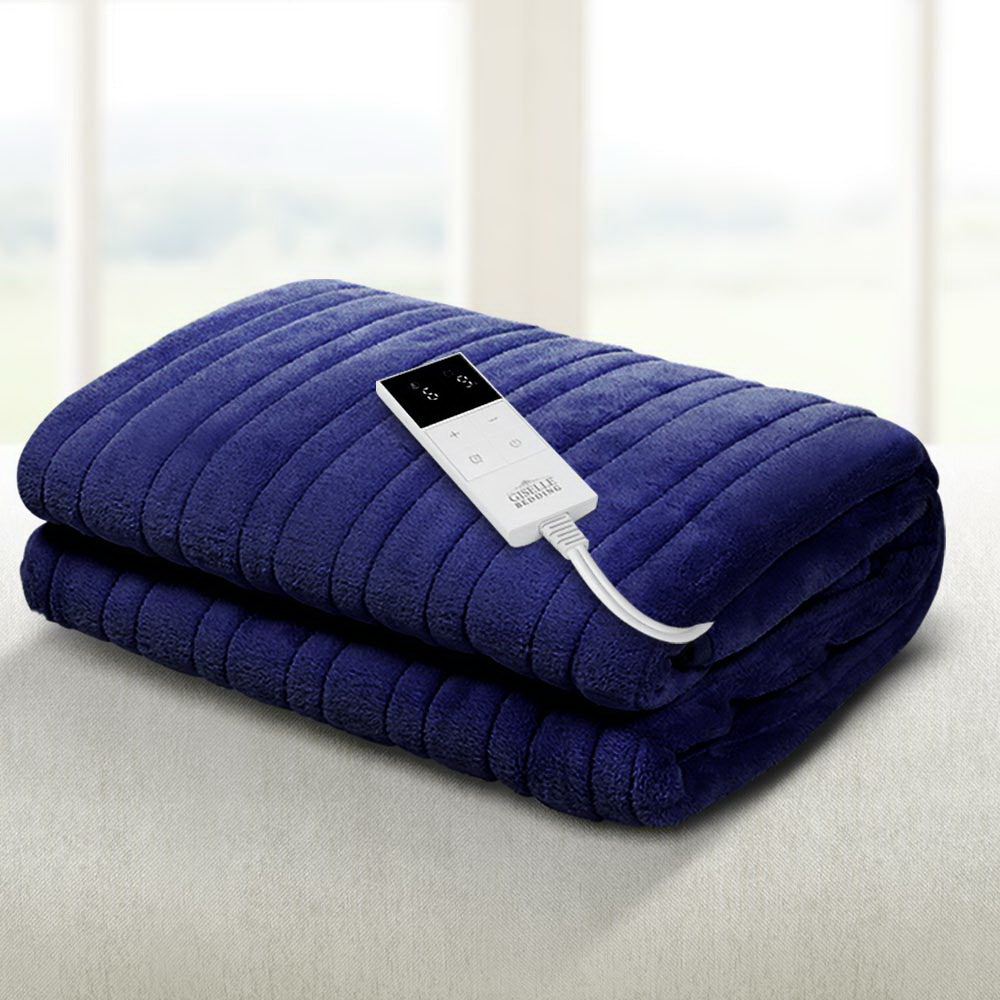 giselle-bedding-electric-throw-blanket-navy at www.mallsonline.com.au