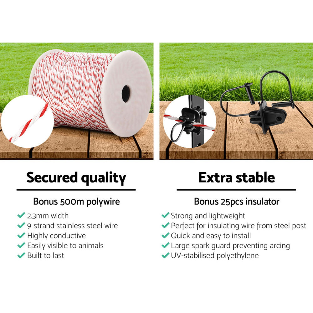 giantz-electric-fence-wire-500m-fencing-roll-energiser-poly-stainless-steel www.mallsonline.com.au