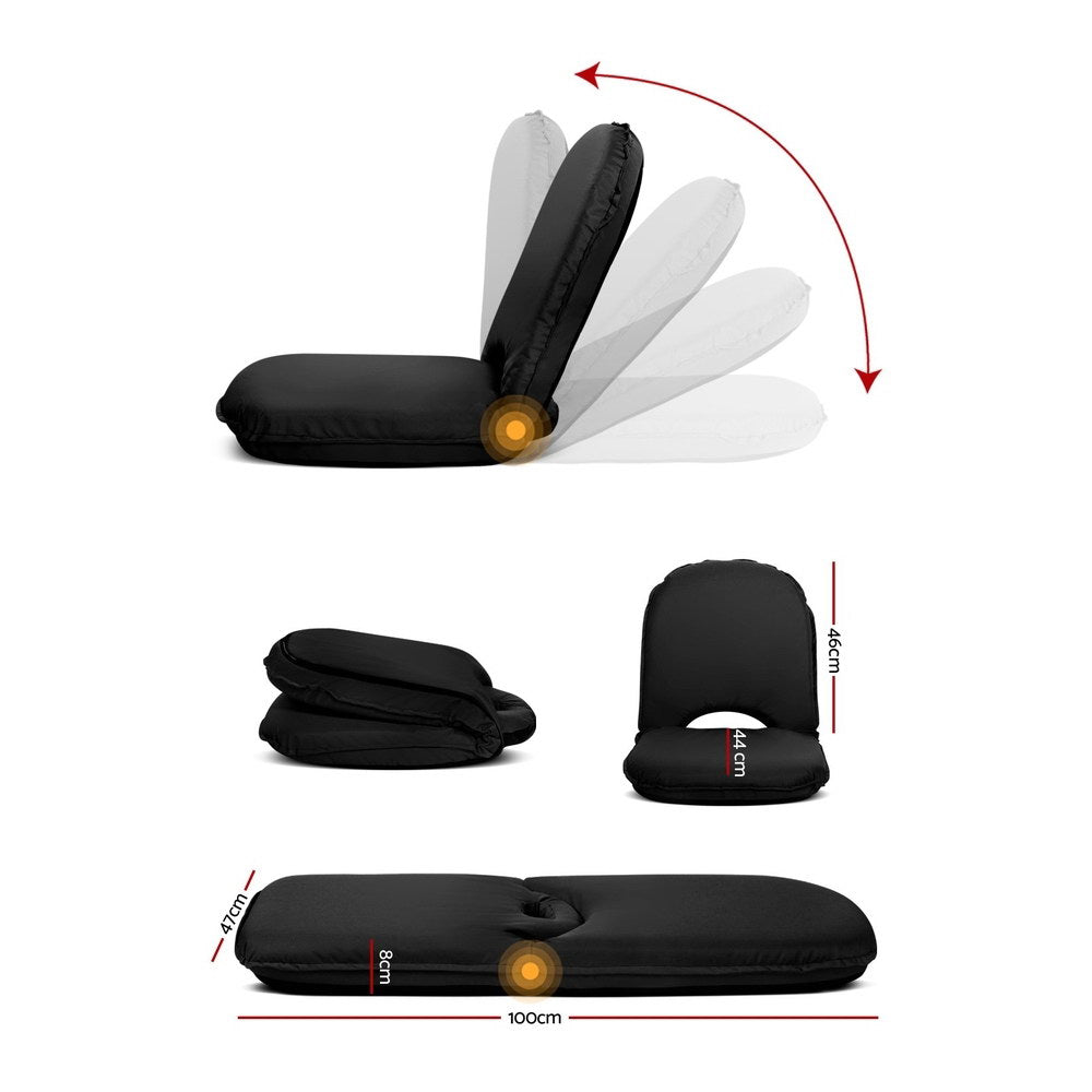 artiss-foldable-beach-sun-picnic-seat-black at www.mallsonline.com.au