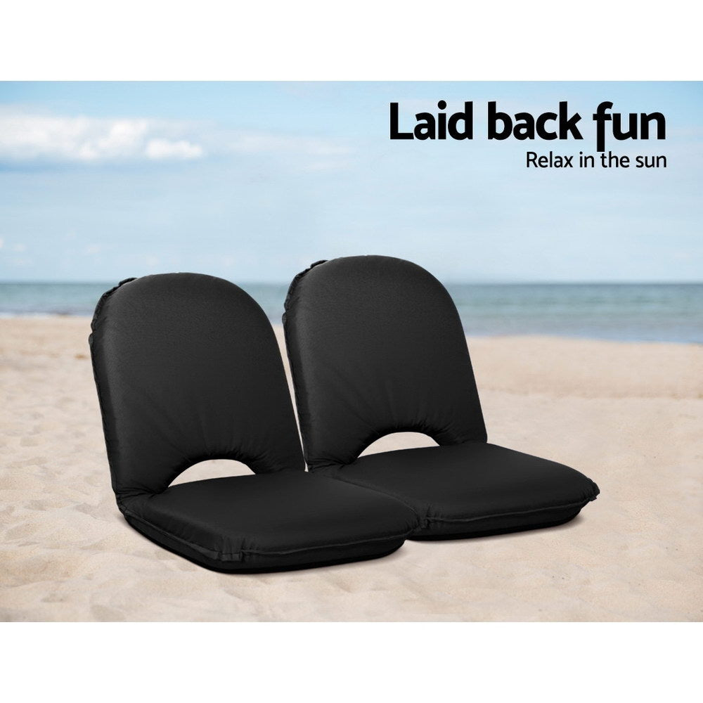 artiss-foldable-beach-sun-picnic-seat-black at www.mallsonline.com.au